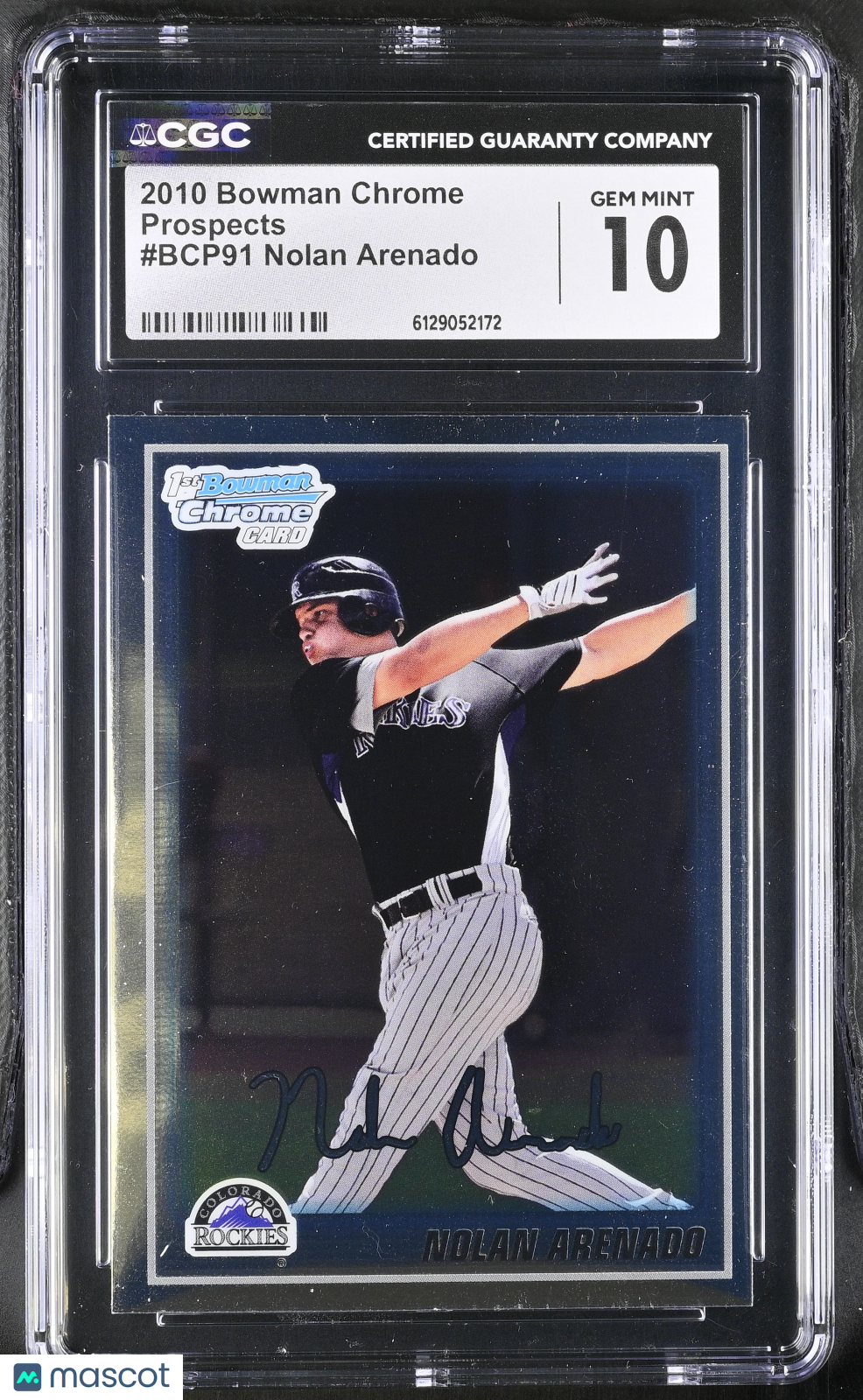 2010 Bowman Chrome Nolan Arenado Rookie Prospects #BCP91 CGC 10 Colorado Rockies