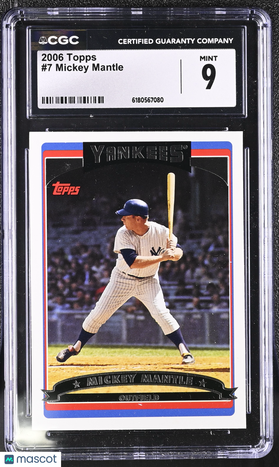 2006 Topps Mickey Mantle #7 CGC 9 New York Yankees