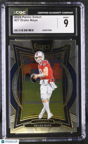 2024 Panini Select Drake Maye Rookie #27 CGC 9 New England Patriots