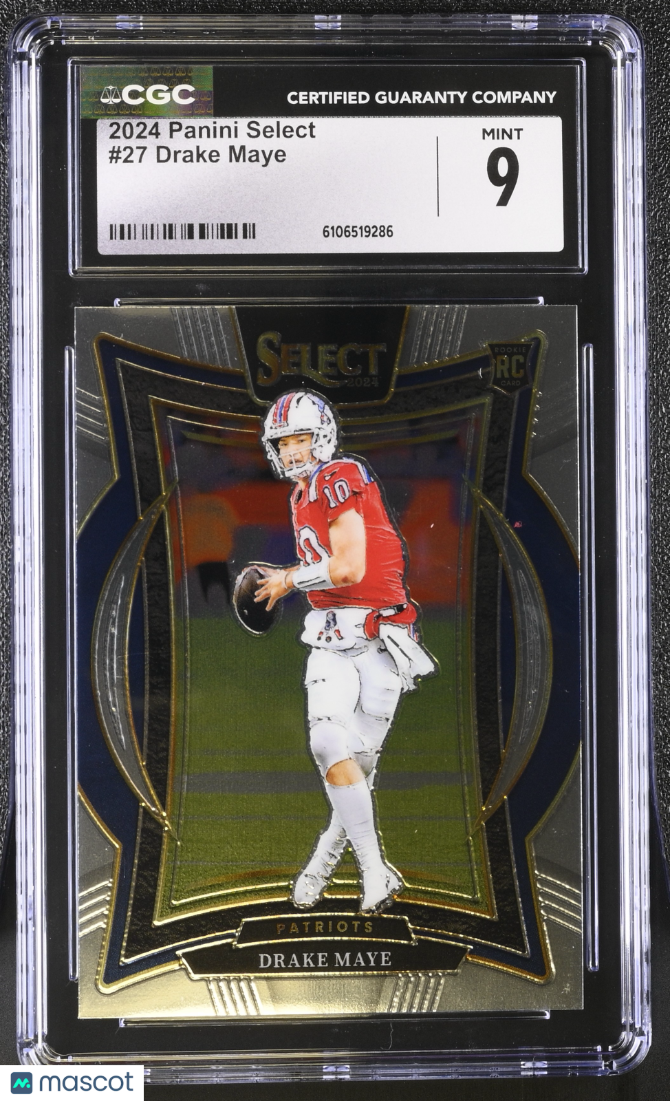 2024 Panini Select Drake Maye Rookie #27 CGC 9 New England Patriots