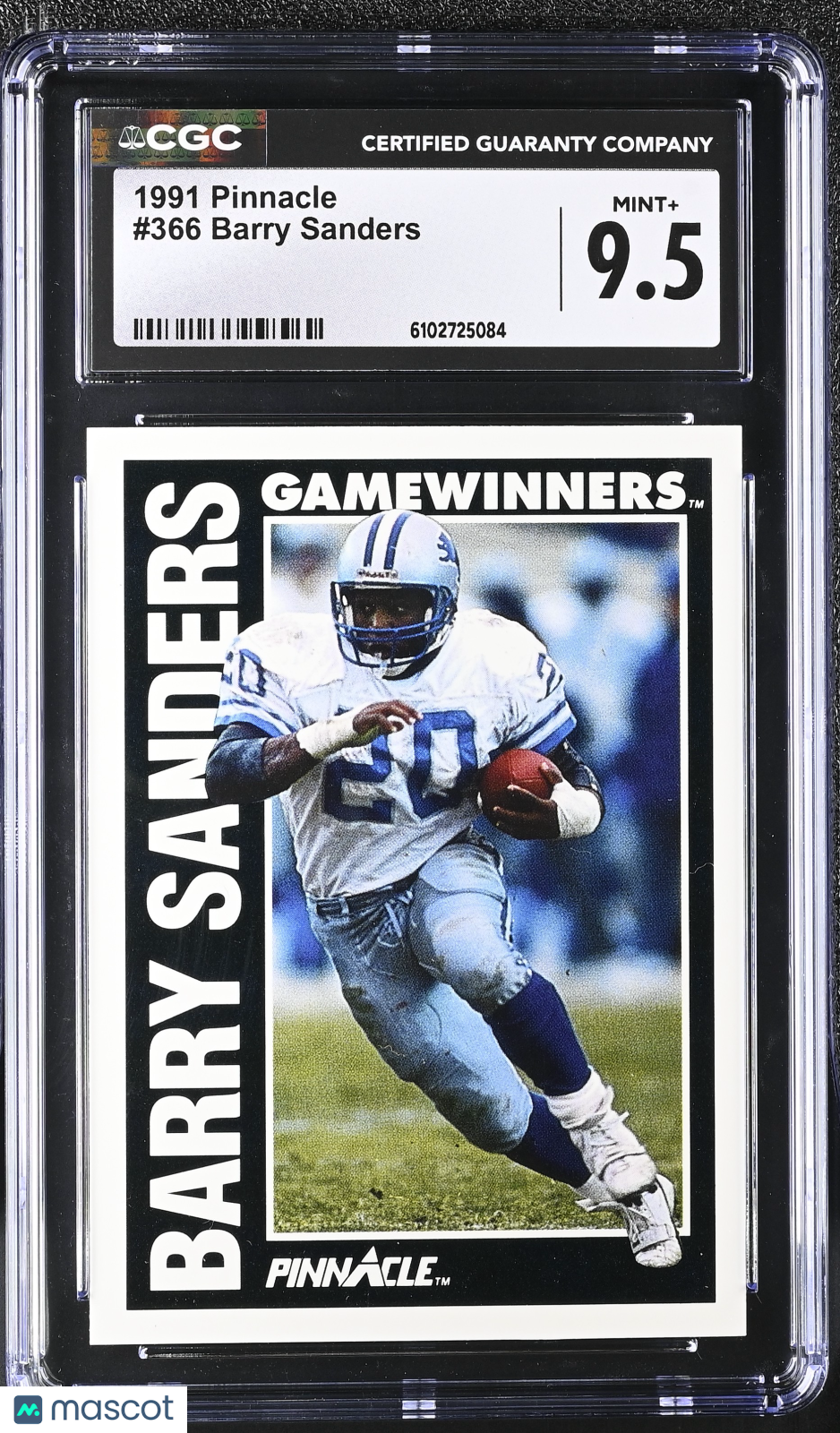 1991 Pinnacle Barry Sanders #366 CGC 9.5 Detroit Lions