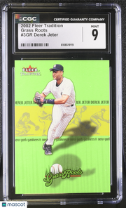 2002 Fleer Tradition Derek Jeter Grass Roots #3GR CGC 9 New York Yankees