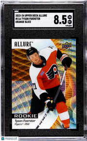 2023-24 Upper Deck Allure Tyson Foerster Orange Slice Rookie #116 SGC 8.5 Flyers