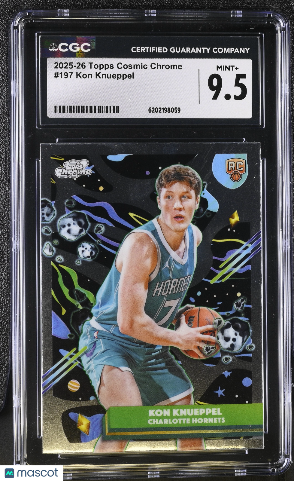 2025-26 Topps Cosmic Chrome Kon Knueppel Rookie #197 CGC 9.5 Charlotte Hornets