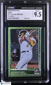 2025 Donruss Jacob Wilson Circles Optic #76 CGC 9.5 Oakland Athletics
