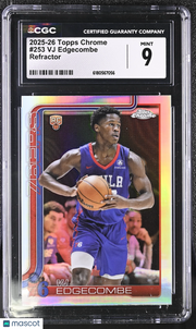2025-26 Topps Chrome VJ Edgecombe Refractor Rookie #253 CGC 9 Philadelphia 76ers