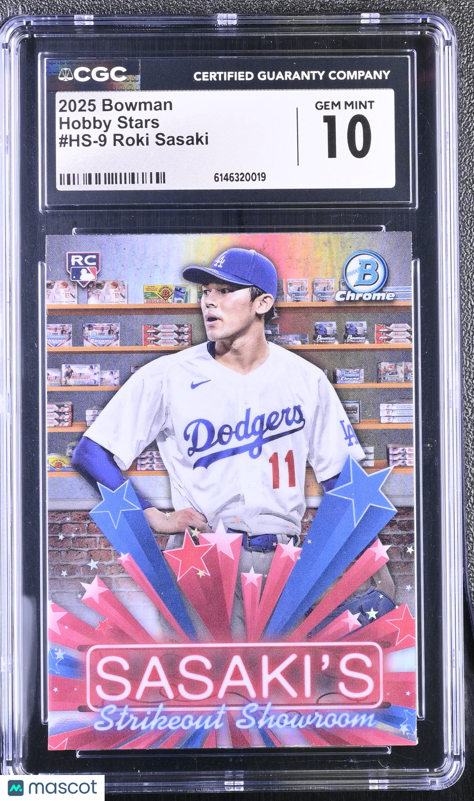 2025 Bowman Roki Sasaki Rookie Hobby Stars #HS-9 CGC 10 Los Angeles Dodgers