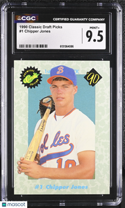 1990 Classic Draft Picks Chipper Jones Rookie #1 CGC 9.5