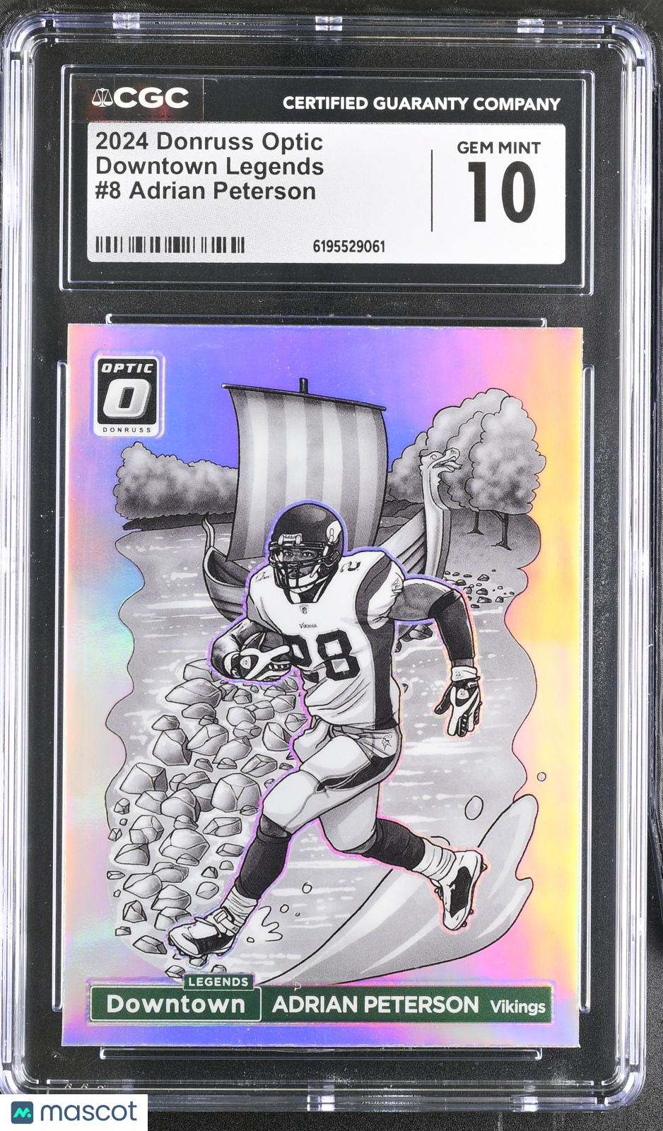 2024 Donruss Optic Adrian Peterson Downtown Legends #8 CGC 10 Minnesota Vikings