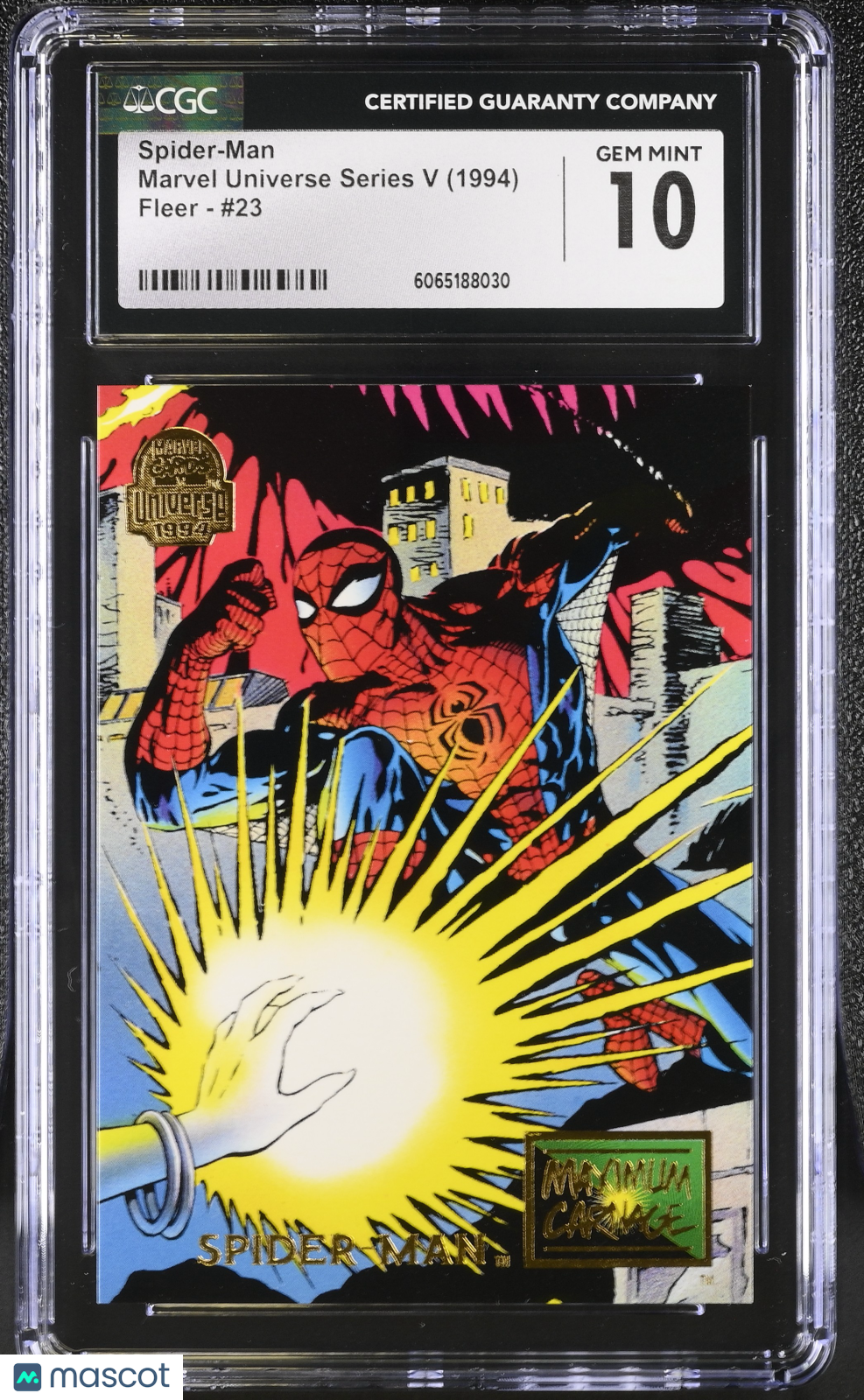 1994 Fleer Marvel Universe Series V Spider-Man #23 CGC 10