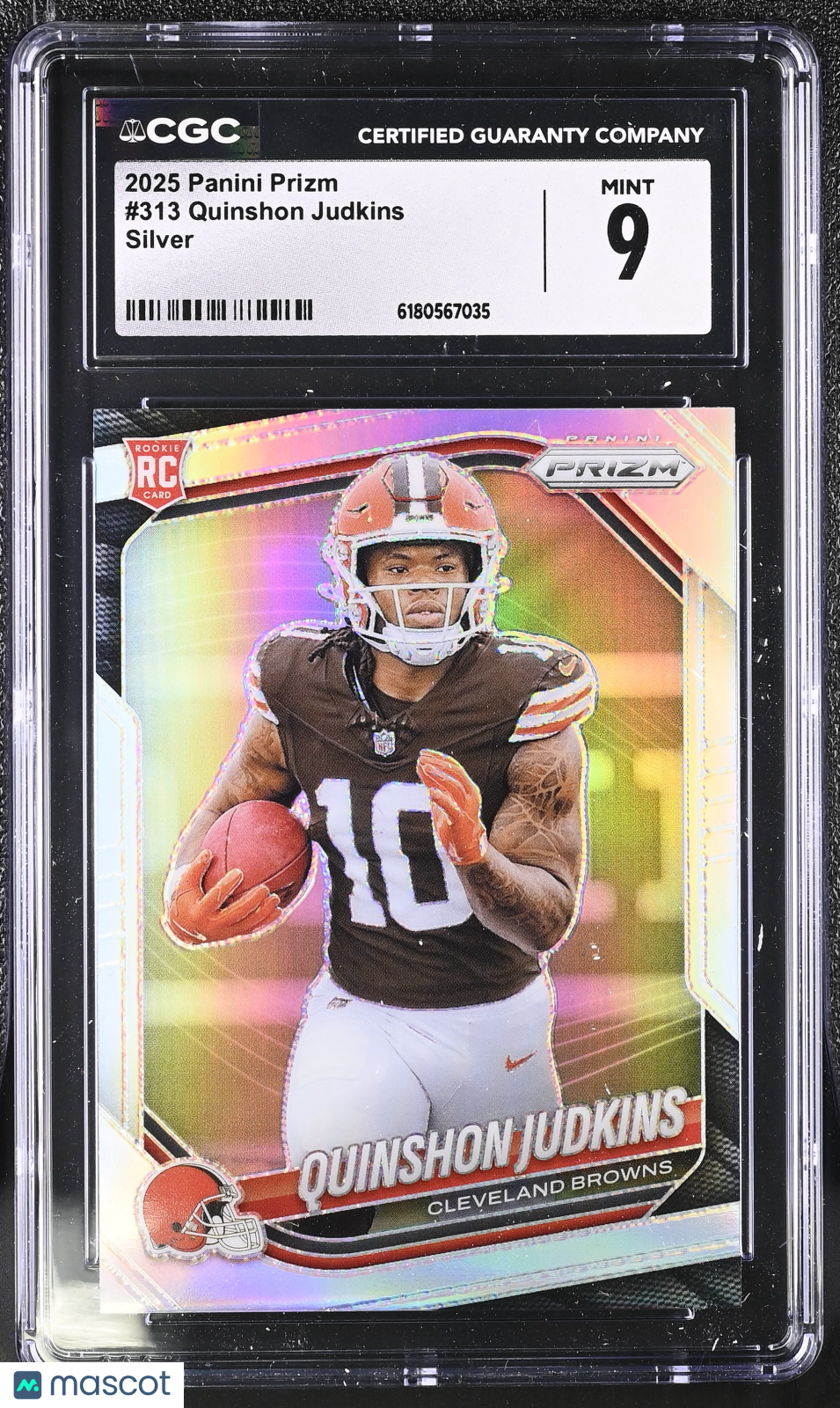 2025 Panini Prizm Quinshon Judkins Silver Rookie #313 CGC 9 Cleveland Browns