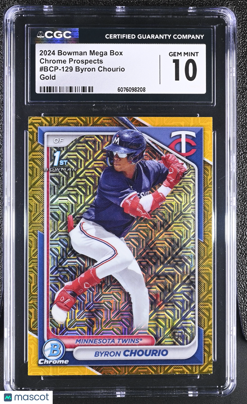 2024 Bowman Mega Box Byron Chourio Gold /50 Rookie Chrome Prospects CGC 10 Twins