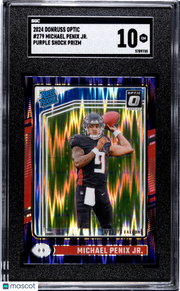 2024 Donruss Optic Michael Penix JR Purple Shock Prizm Rookie 279 SGC 10 Falcons