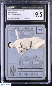 2004 Donruss Classics Ted Williams Membership #M-2 CGC 9.5 Boston Red Sox