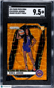 2024 Panini Prizm Wnba Rickea Jackson Orange Velocity Rookie #144 SGC 9.5 Sparks
