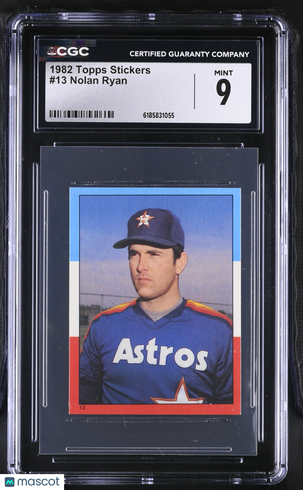 1982 Topps Stickers Nolan Ryan #13 CGC 9 Houston Astros