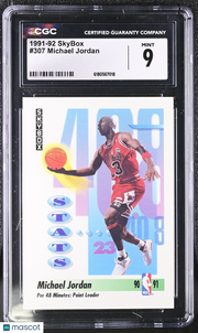 1991-92 Skybox Michael Jordan #307 CGC 9 Chicago Bulls