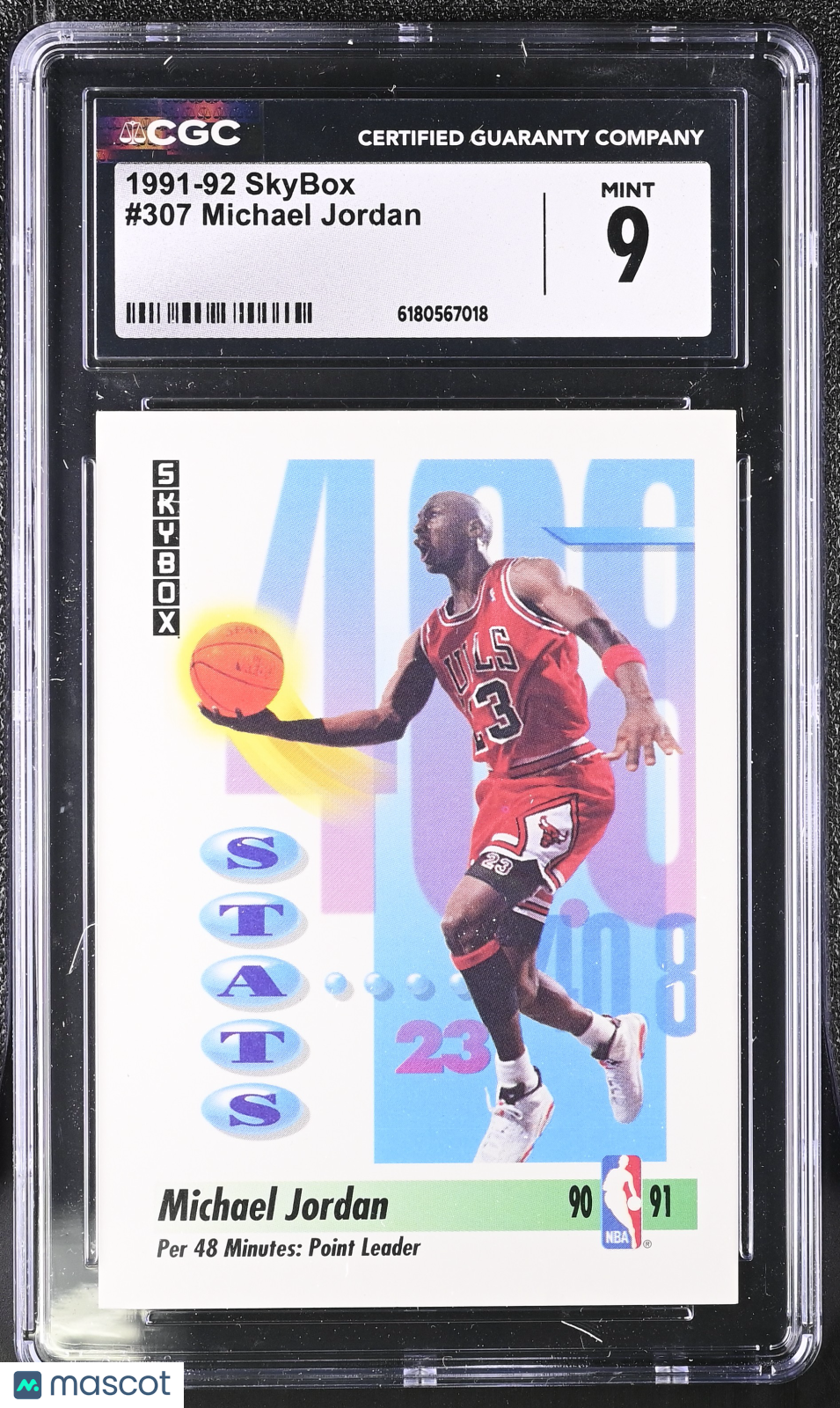 1991-92 Skybox Michael Jordan #307 CGC 9 Chicago Bulls