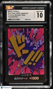 One Piece Premium Booster: Don!! Emporio Ivankov Textured Foil Japanese CGC 10