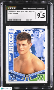 2010 Topps WWE Slam Attax Mayhem Cody Rhodes CGC 9.5