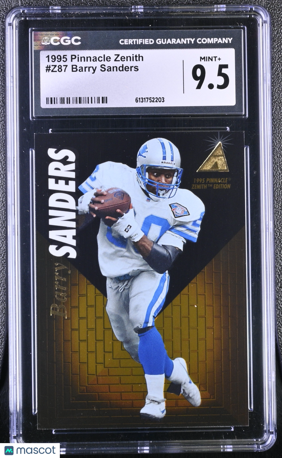 1995 Pinnacle Zenith Barry Sanders #Z87 CGC 9.5