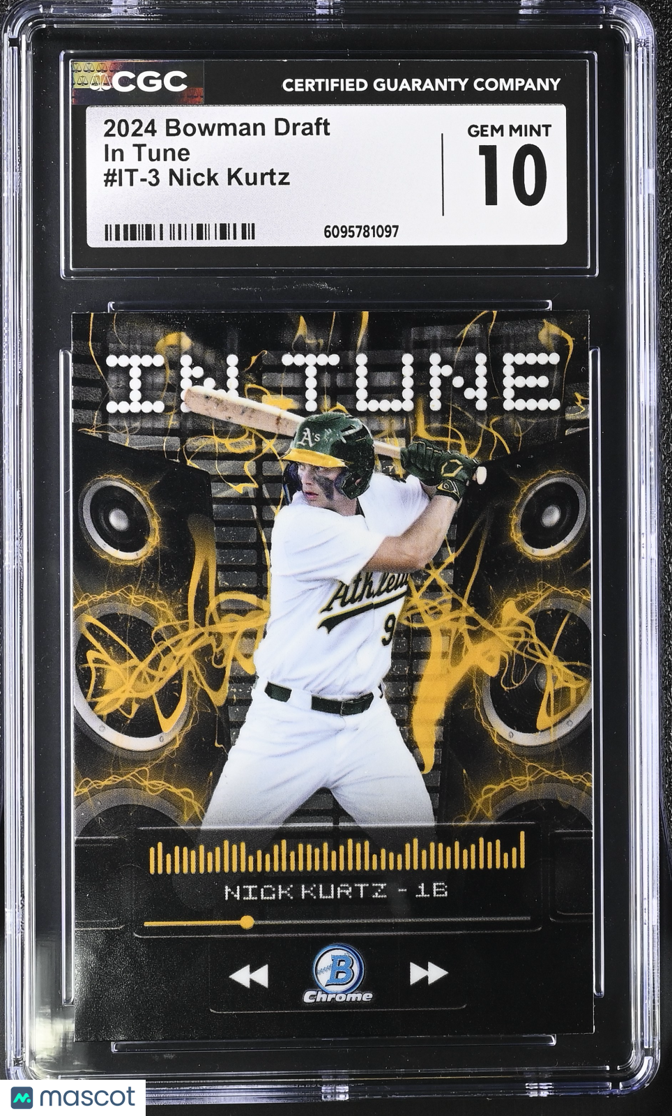 2024 Bowman Draft Nick Kurtz Rookie In Tune #IT-3 CGC 10 Oakland Athletics