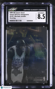 1991-92 Upper Deck Michael Jordan Scoring Award Winner Holograms #AW1 CGC 8.5