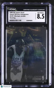 1991-92 Upper Deck Michael Jordan Scoring Award Winner Holograms #AW1 CGC 8.5