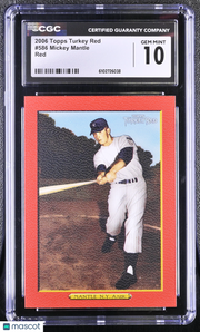 2006 Topps Turkey Red Mickey Mantle Red #586 CGC 10 New York Yankees