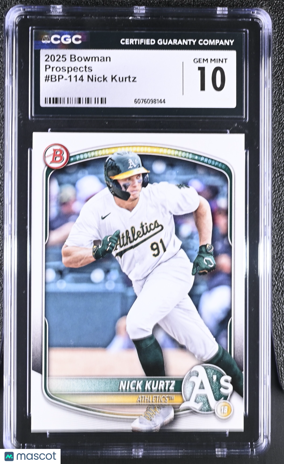 2025 Bowman Nick Kurtz Rookie Prospects #BP-114 CGC 10 Oakland Athletics
