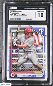 2024 Bowman Aidan Miller Rookie Prospects #BP-27 CGC 10 Philadelphia Phillies