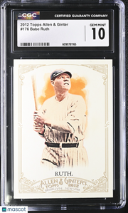 2012 Topps Allen & Ginter Babe Ruth #176 CGC 10 New York Yankees