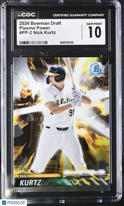 2024 Bowman Draft Nick Kurtz Rookie Plasma Power #PP-2 CGC 10 Oakland Athletics
