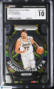 2024-25 Panini Prizm Black Luka Doncic Kaleidoscopic #1 CGC 10 Lakers