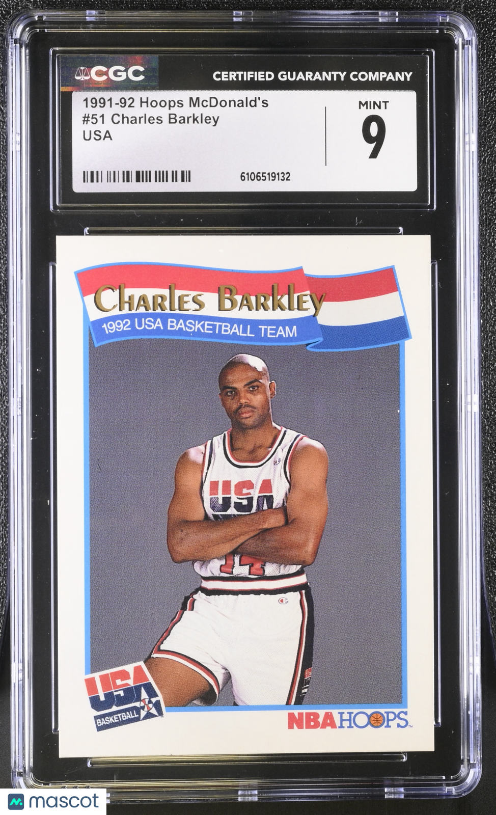 1991-92 Hoops Mcdonald's Charles Barkley #51 USA CGC 9
