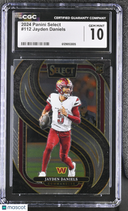 2024 Panini Select Jayden Daniels Rookie #112 CGC 10 Washington Commanders