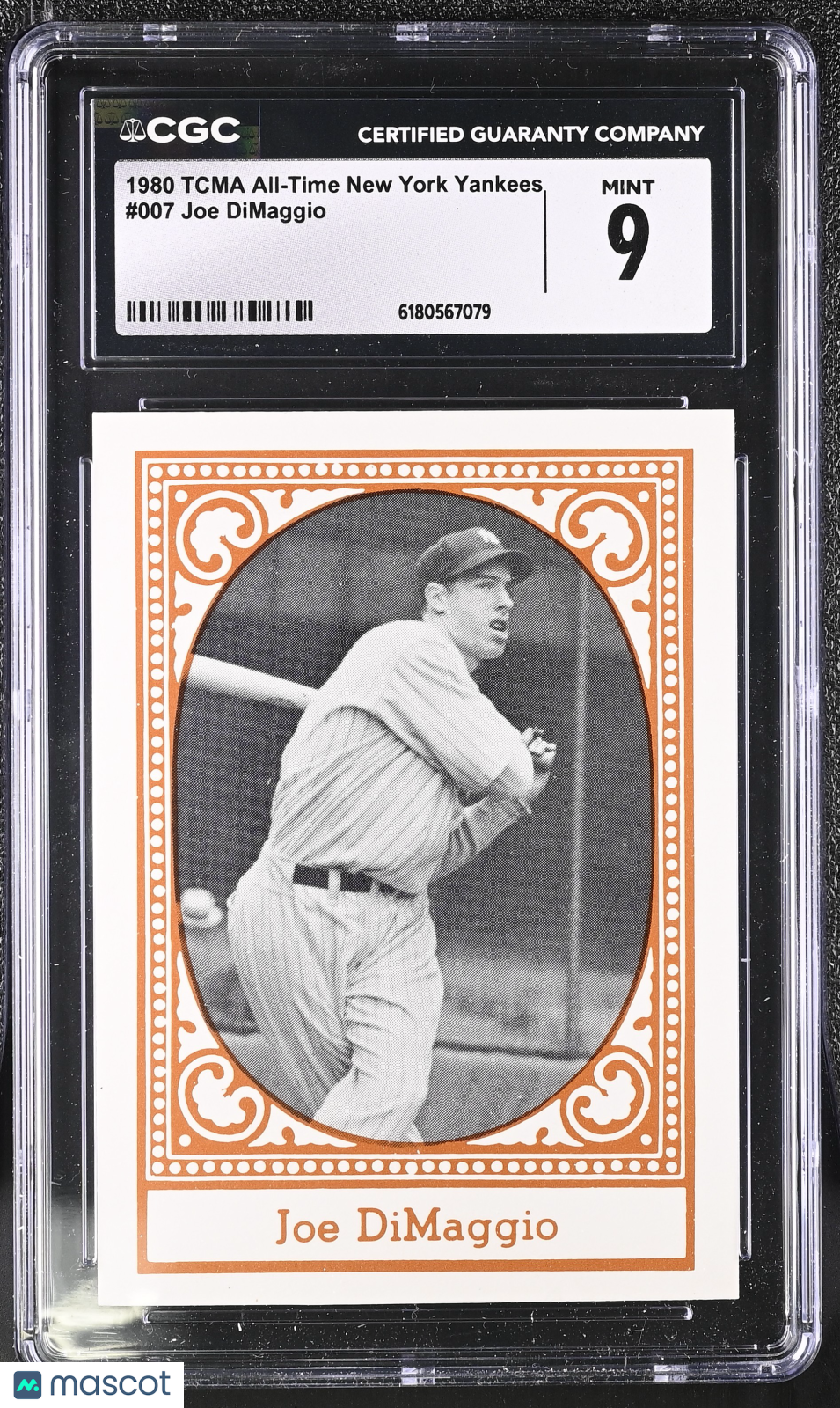 1980 Tcma All-Time New York Yankees Joe DiMaggio #007 CGC 9 New York Yankees