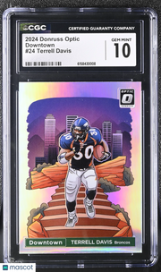 2024 Donruss Optic Terrell Davis Downtown #24 CGC 10 Denver Broncos
