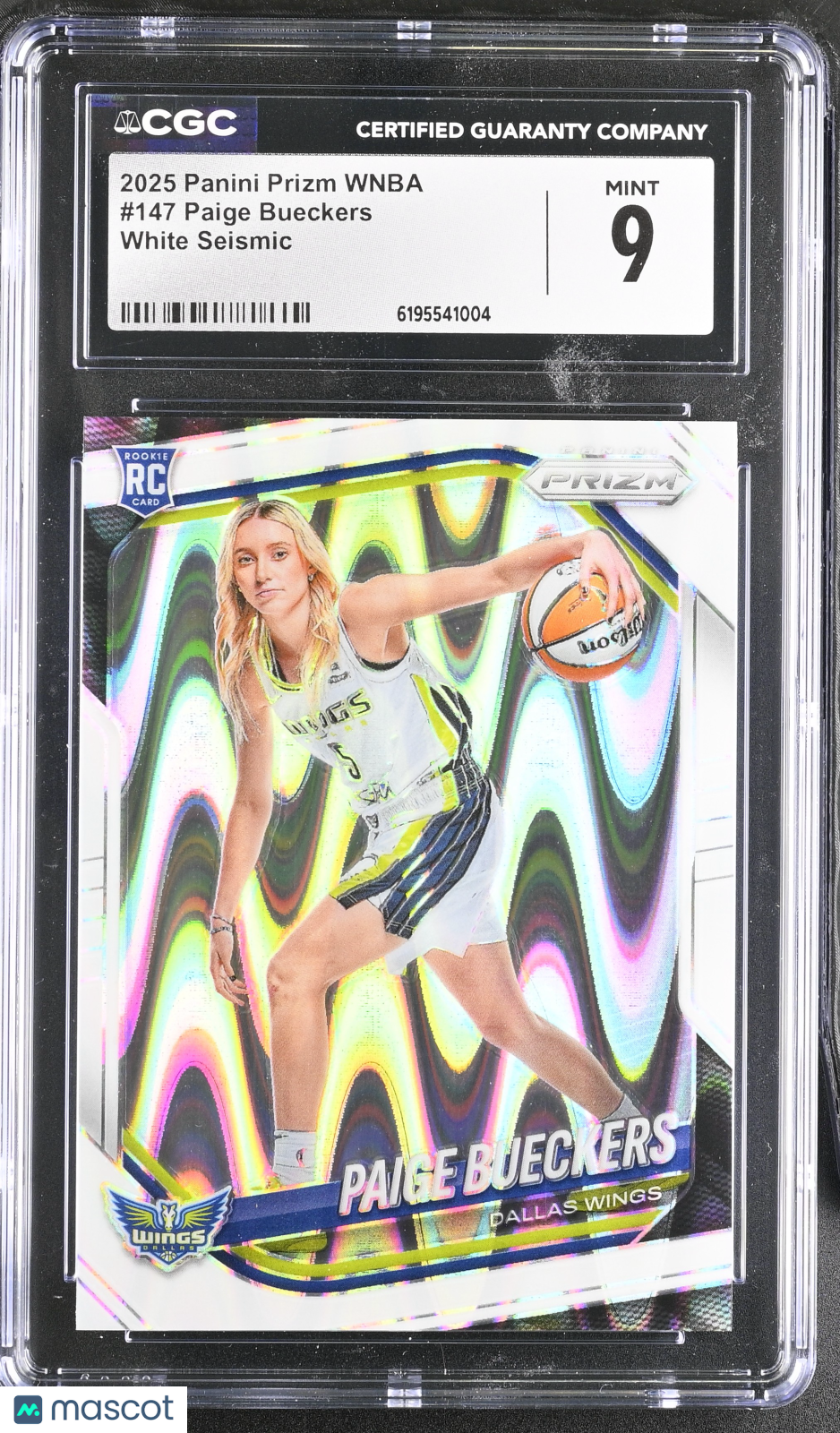 2025 Panini Prizm WNBA Paige Bueckers White Seismic Rookie #147 CGC 9 Wings