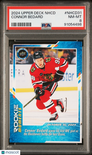 2024 Upper Deck National Hockey Card Day Connor Bedard Rookie #NHCD31 PSA 8