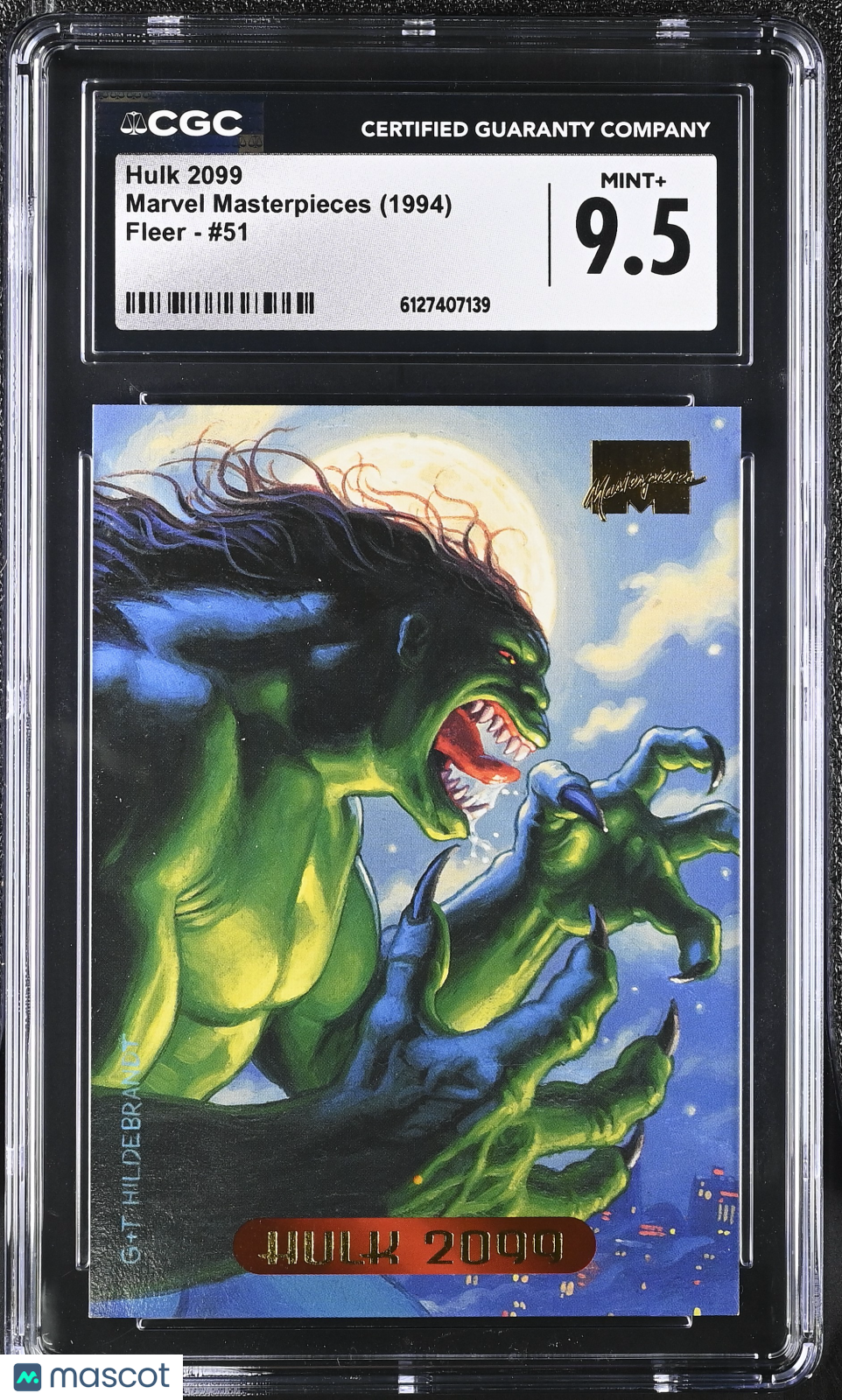 1994 Fleer Marvel Masterpieces Hulk 2099 #51 CGC 9.5