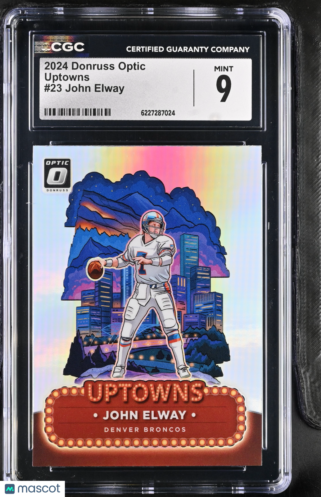 2024 Donruss Optic John Elway Uptowns #23 CGC 9 Denver Broncos