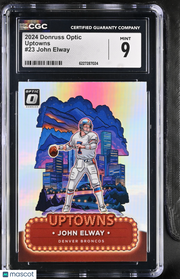 2024 Donruss Optic John Elway Uptowns #23 CGC 9 Denver Broncos