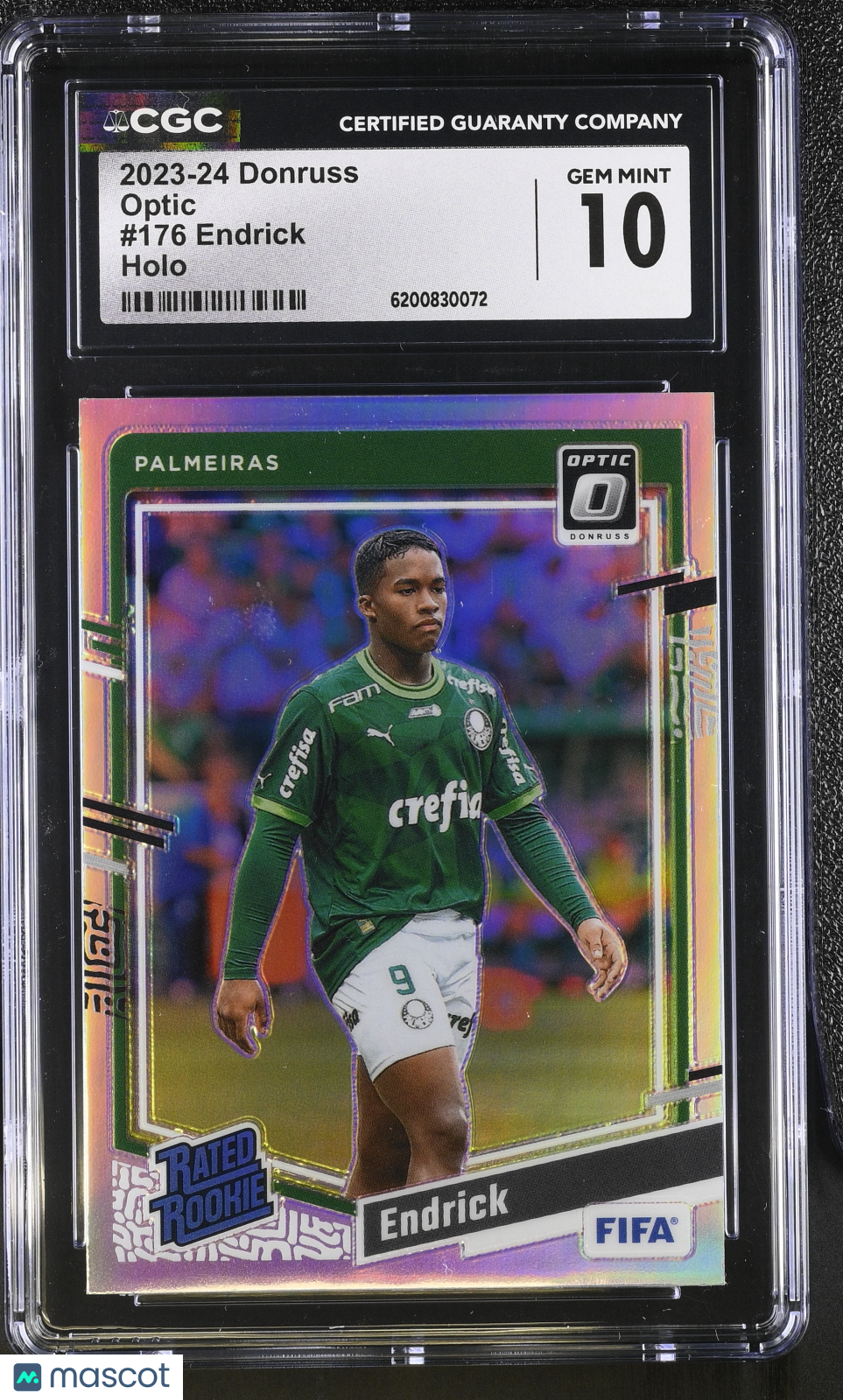 2023-24 Donruss Endrick Holo Rookie Optic #176 CGC 10 Palmeiras