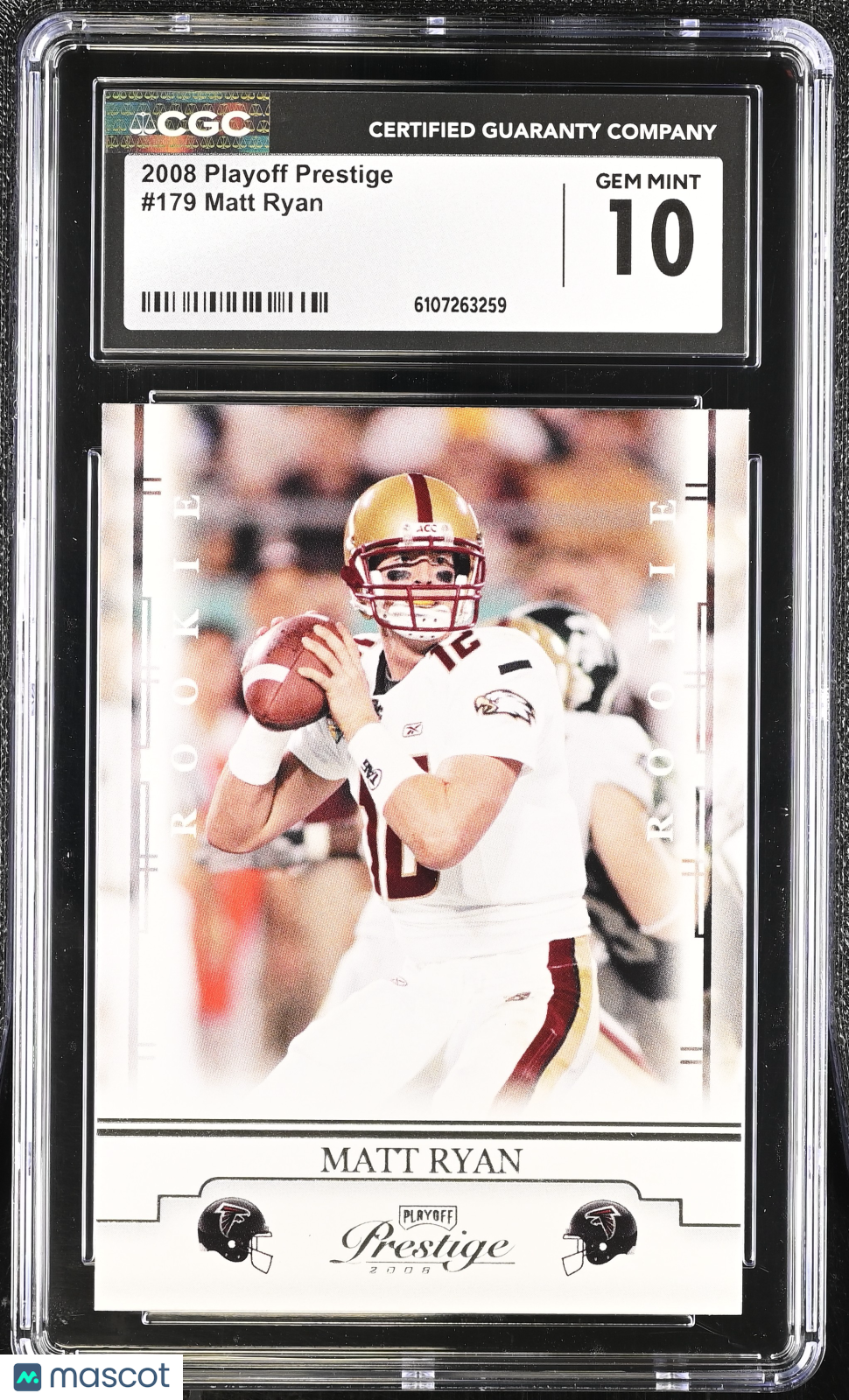 2008 Playoff Prestige Matt Ryan Rookie #179 CGC 10 Atlanta Falcons