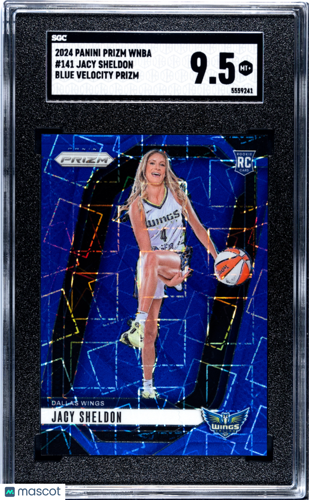 2024 Panini Prizm Wnba Jacy Sheldon Blue Velocity #141 SGC 9.5 Dallas Wings