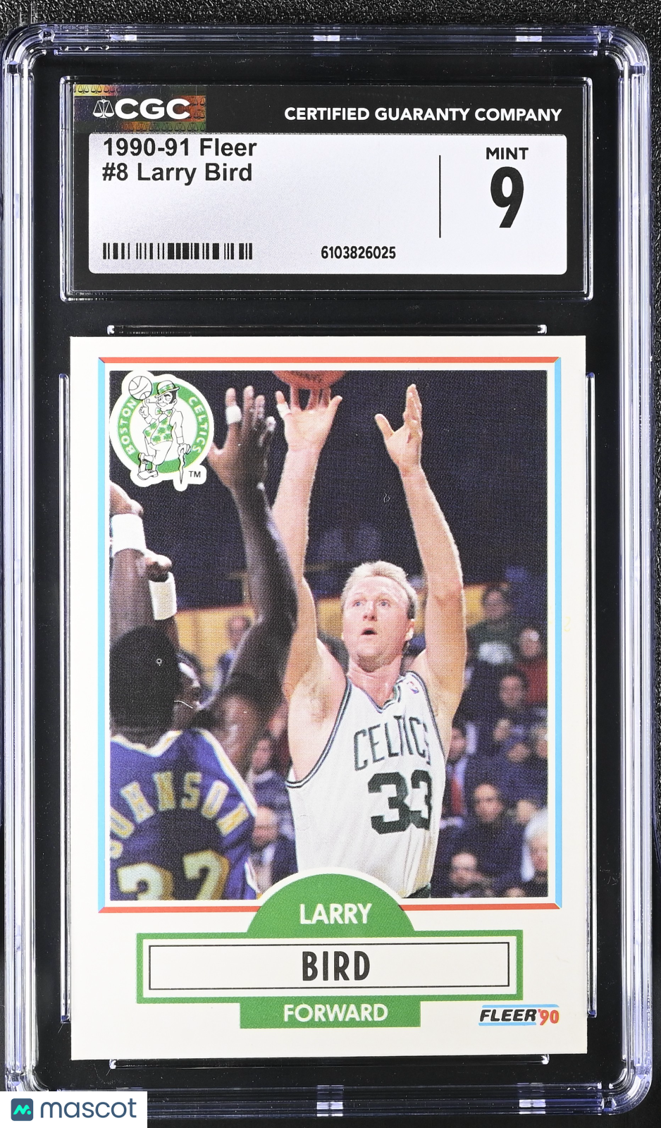 1990-91 Fleer Larry Bird #8 CGC 9 Boston Celtics