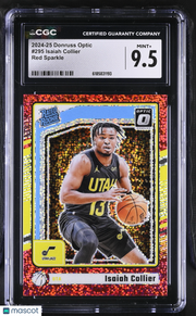 2024-25 Donruss Optic Isaiah Collier Red Sparkle Rookie #295 CGC 9.5 Utah Jazz