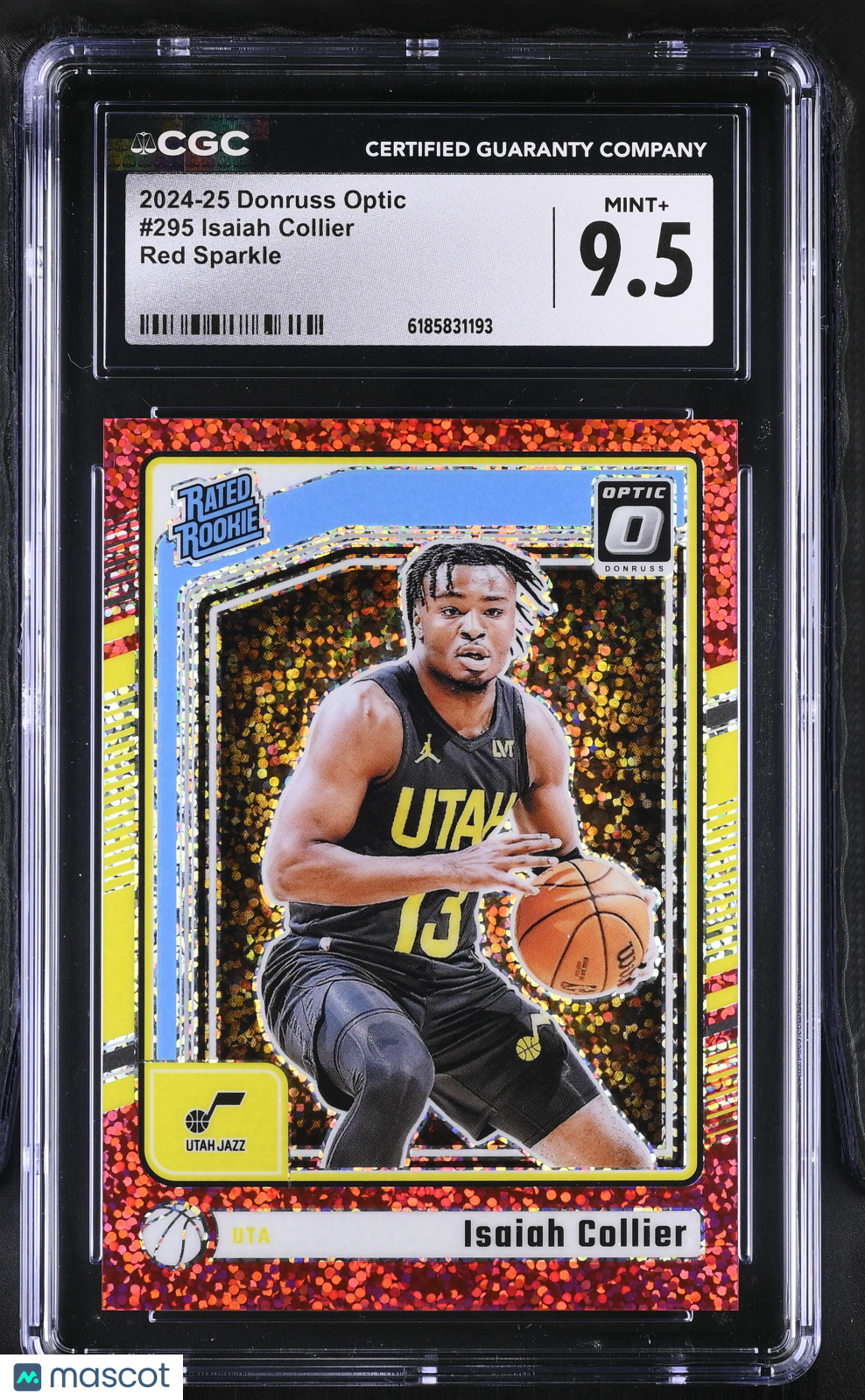 2024-25 Donruss Optic Isaiah Collier Red Sparkle Rookie #295 CGC 9.5 Utah Jazz