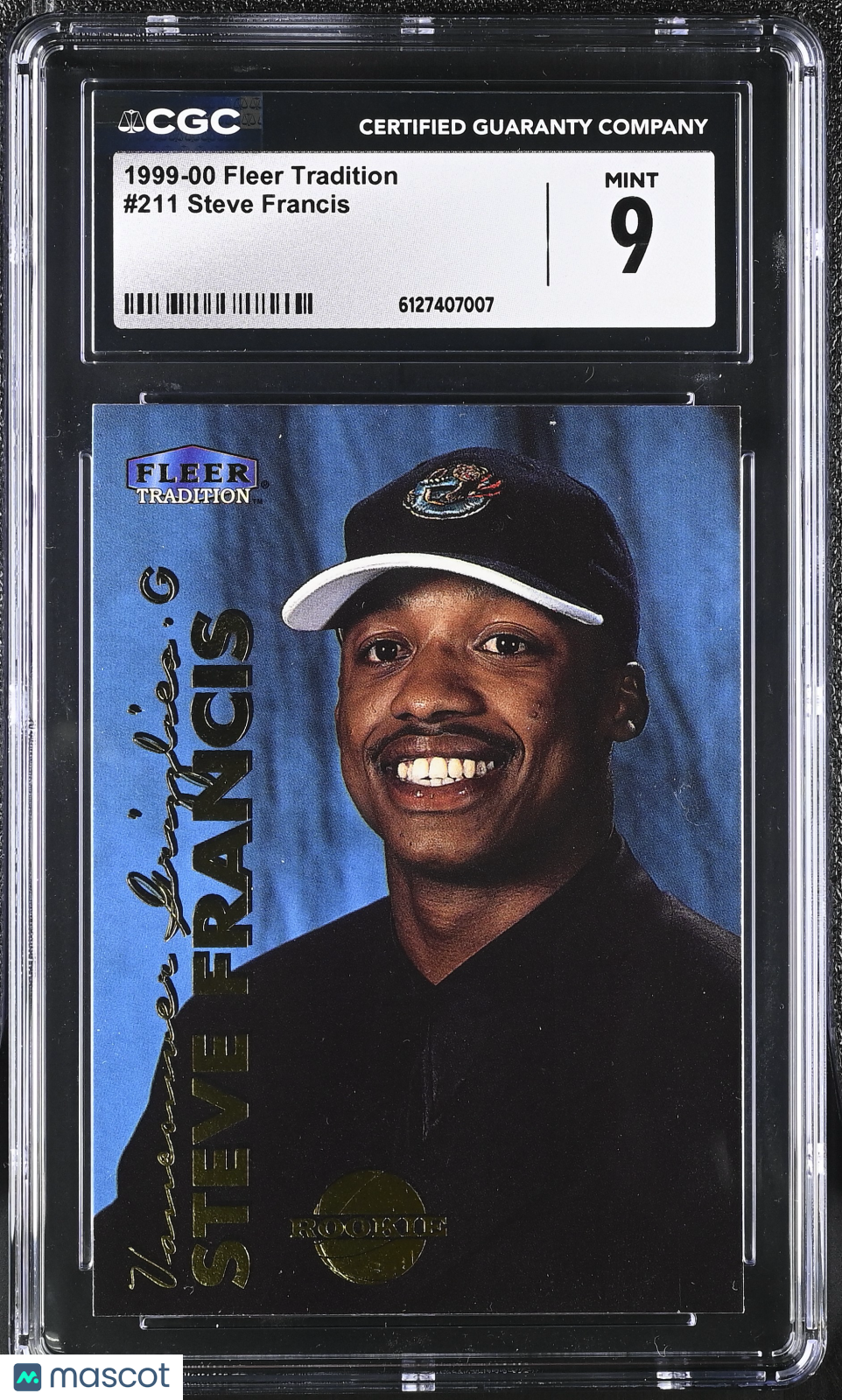 1999-00 Fleer Tradition Steve Francis Rookie #211 CGC 9 Memphis Grizzlies